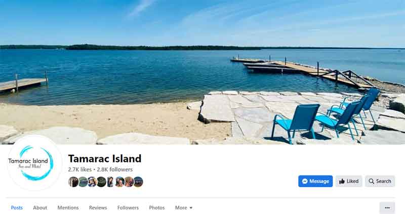 Visit us on Facebook Tamarac Island Inn Bruce Peninsula